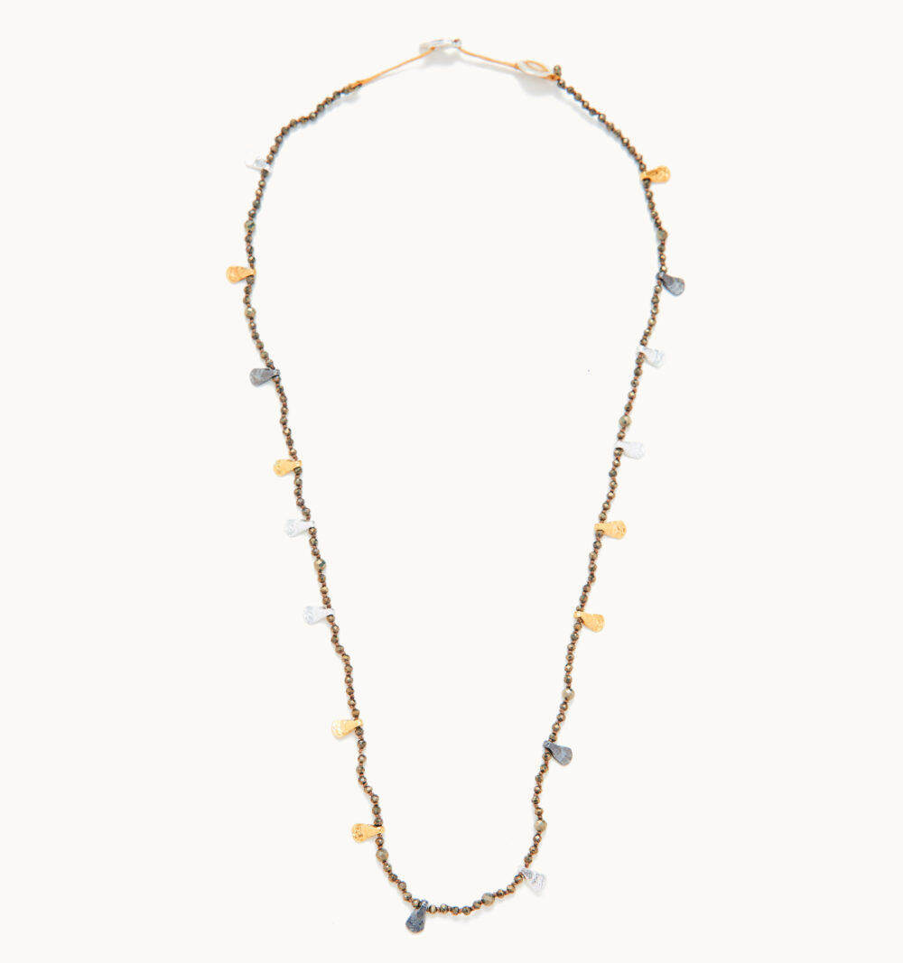 short pyrite necklace