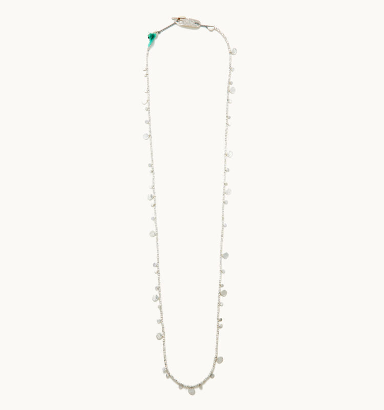 long chain silver necklace