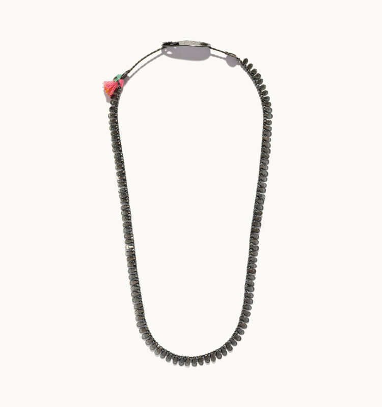 black silver chain necklace