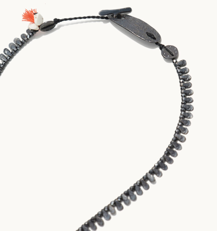 black silver chain necklace