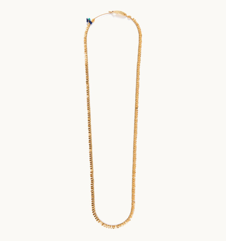 gold plated long necklace