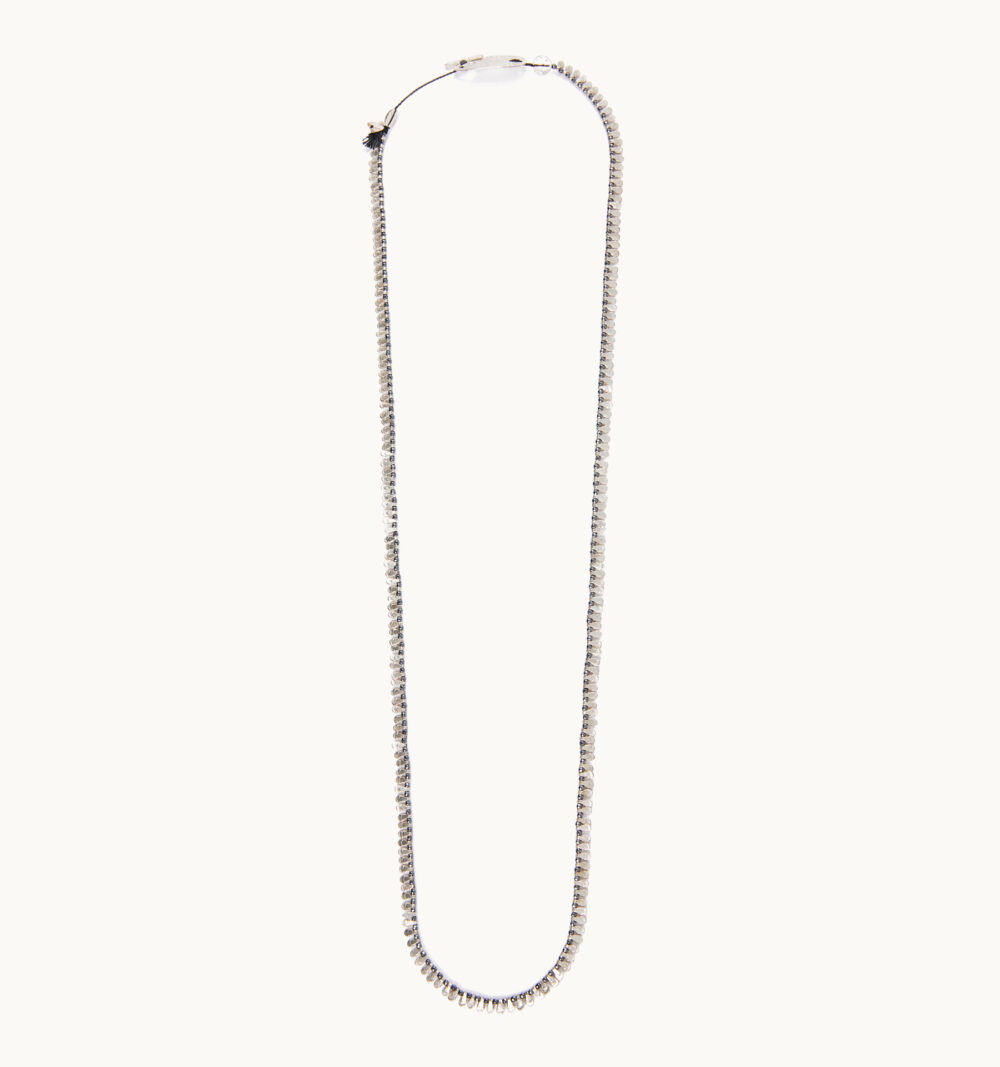 silver long chain necklace