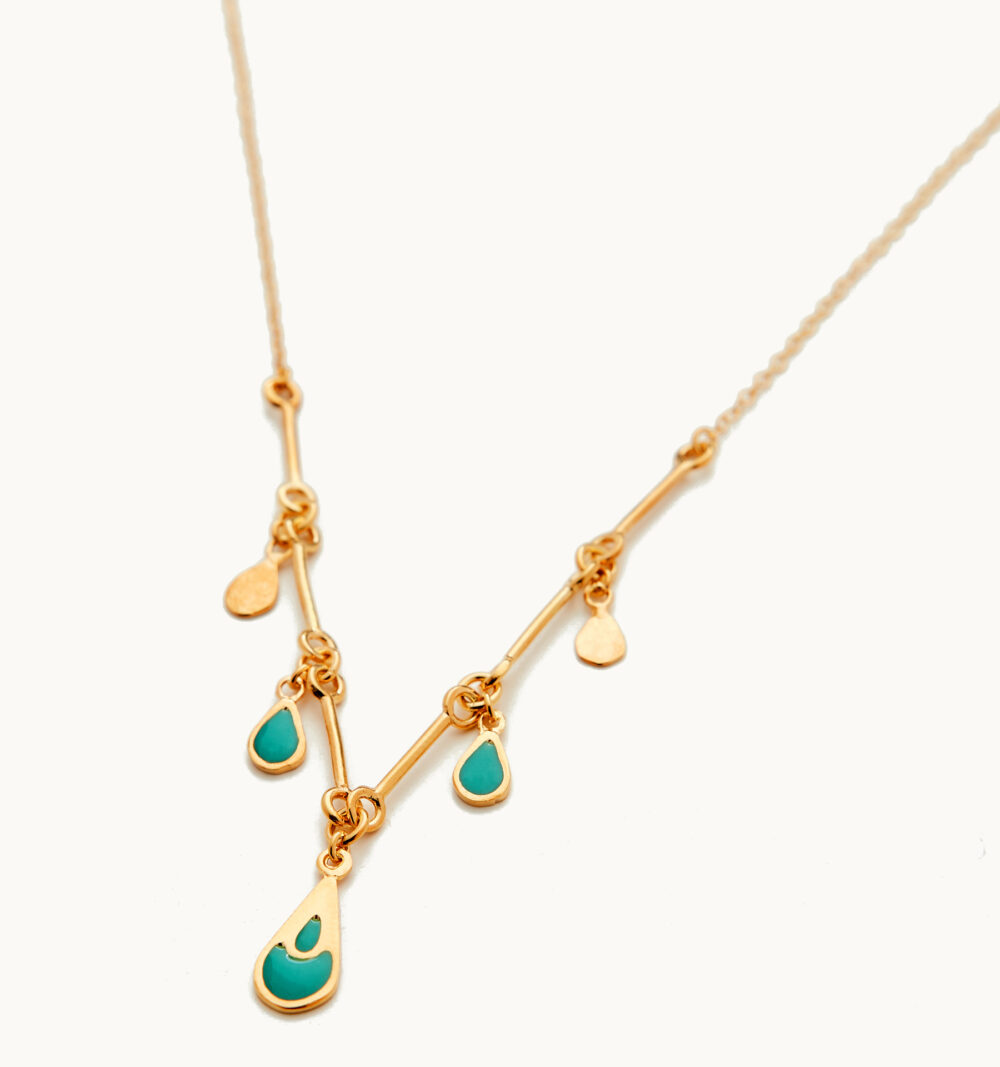 turquoise necklace drop