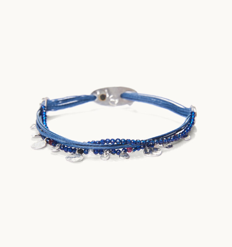 one line blue bracelet