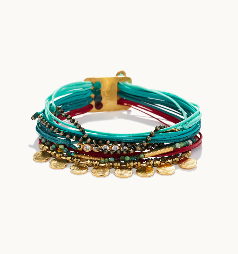 turquoise multi line bracelet