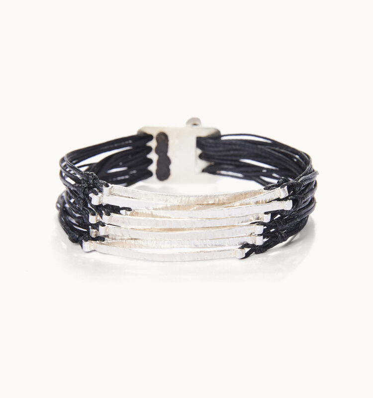 black silver bracelet