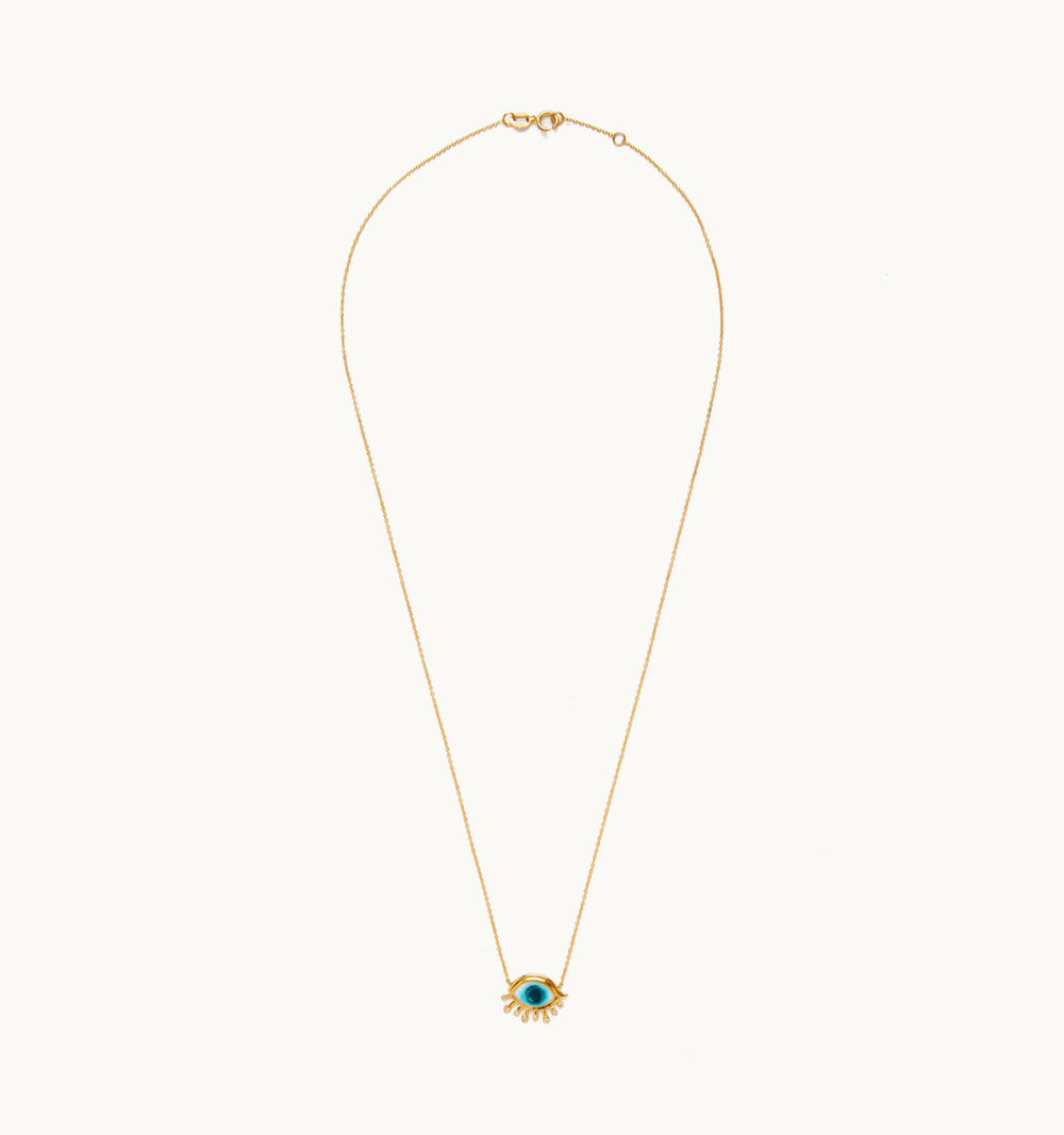 pendant with diamonds and enamel
