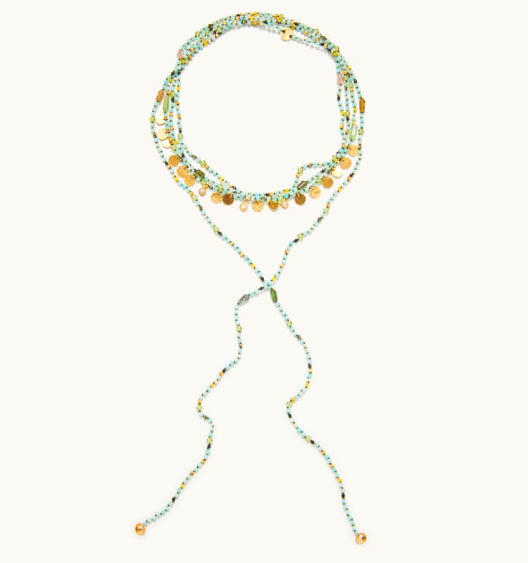 Amaryllis Lariat Necklace
