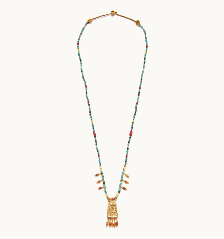 Silver Bloom – Stone Necklace