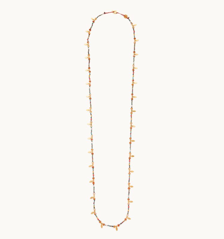 Zinnia – Long Stone Necklace