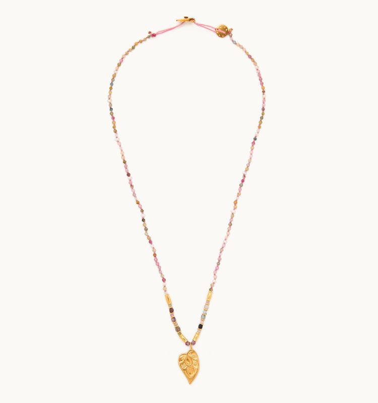 Silver Bloom Eternal – Stone Necklace