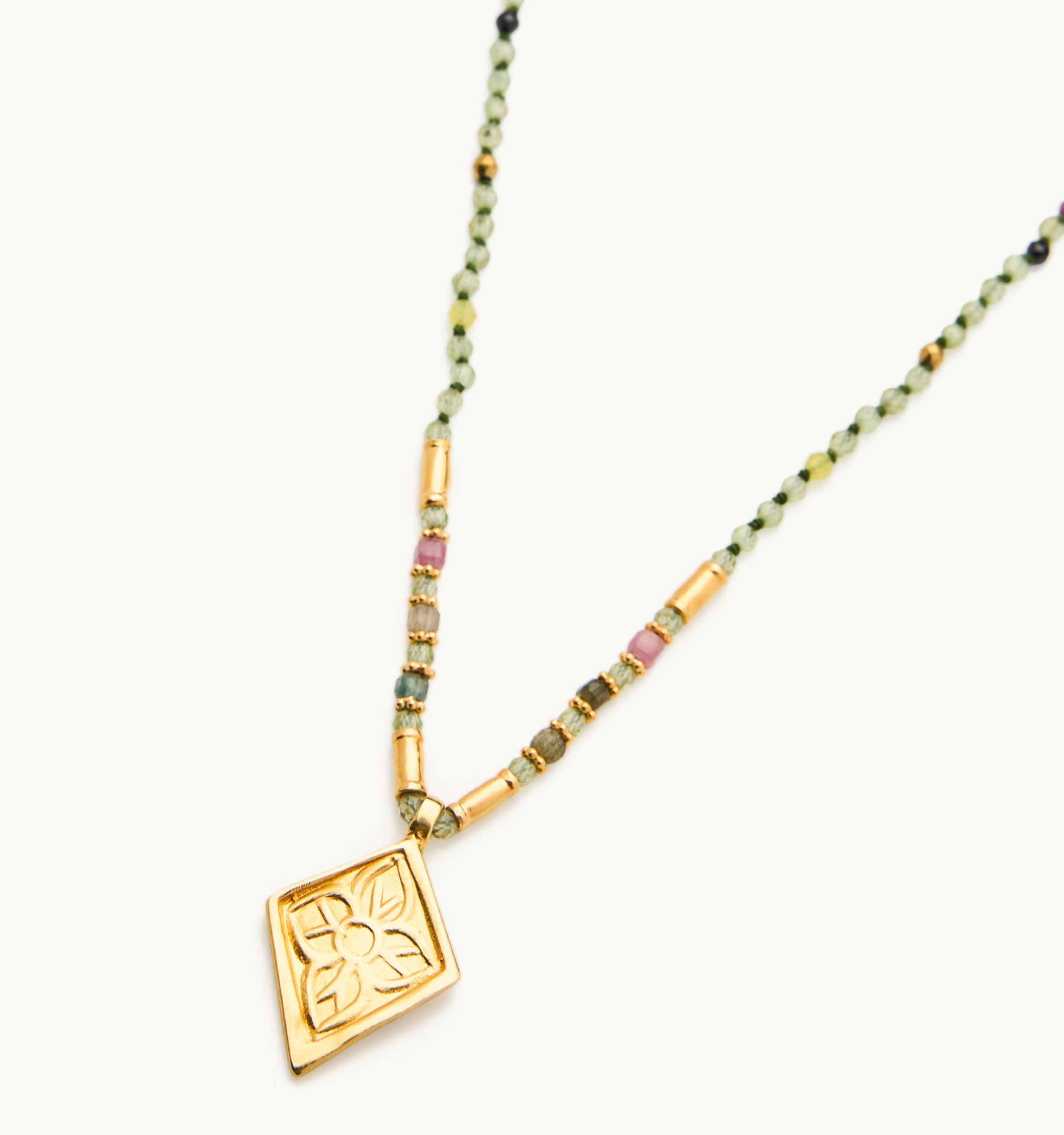 Silver Bloom Destiny – Stone Necklace - Image 2
