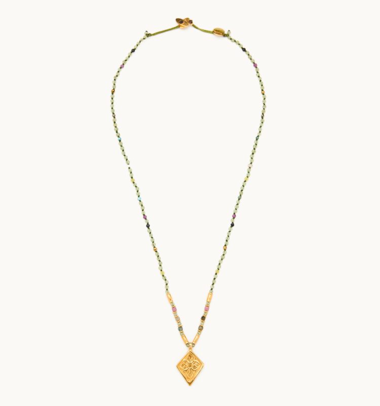 Silver Bloom Destiny – Stone Necklace