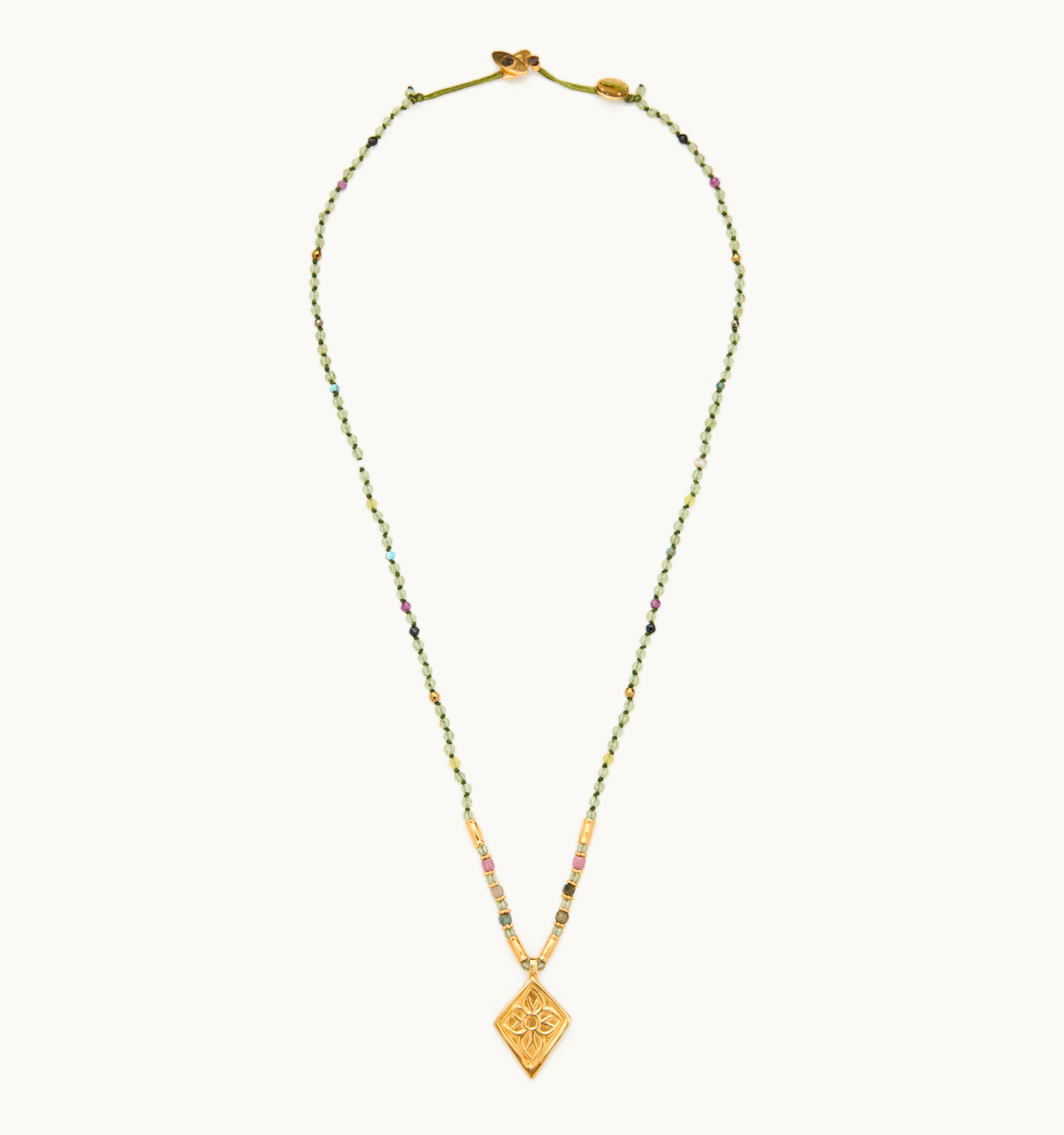 Silver Bloom Destiny – Stone Necklace